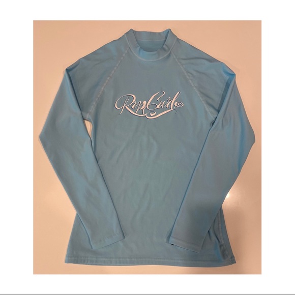RipCurl long-sleeved fitted rashie 50+UPF stretchy - Picture 2 of 7